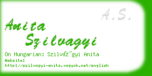 anita szilvagyi business card